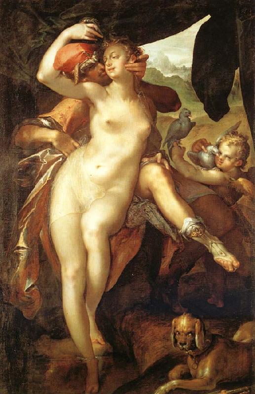 Bartholomeus Spranger Venus and Adonis oil painting picture